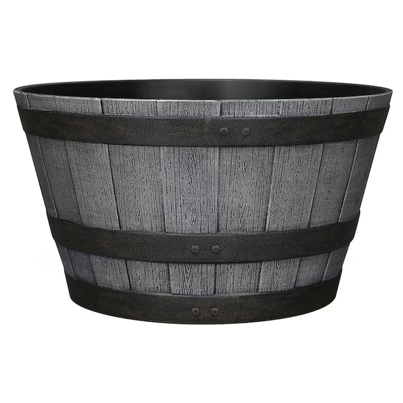 round 19.29-In W X 19.29-In L Brown Recycled Plastic Indoor/Outdoor Planter