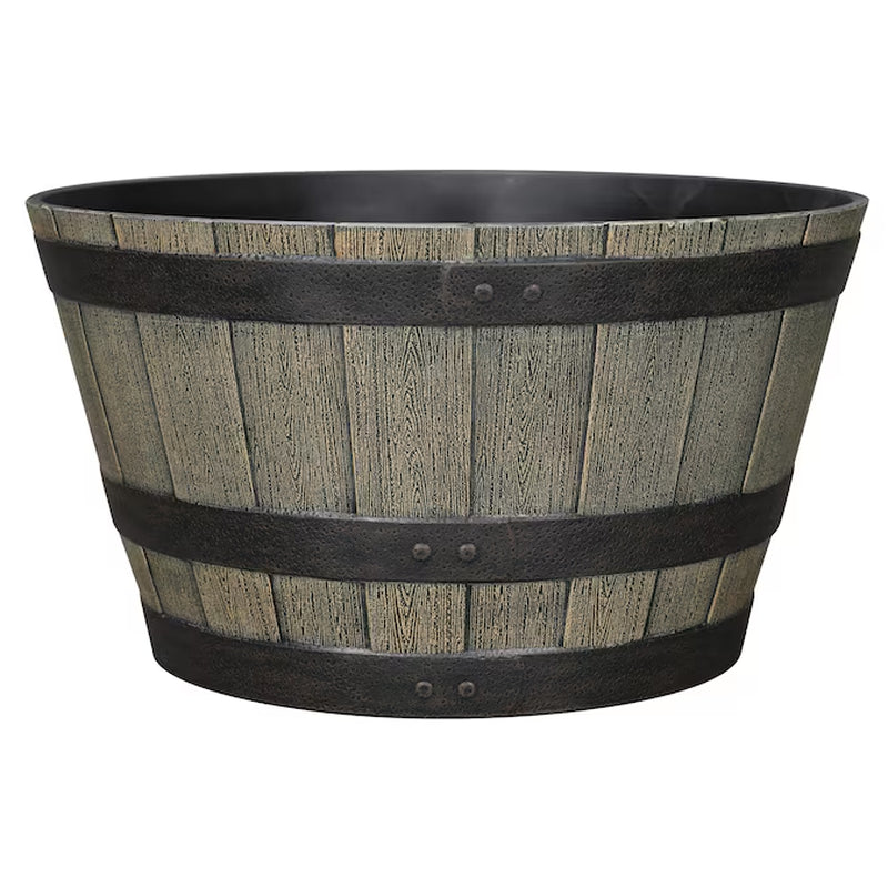 round 19.29-In W X 19.29-In L Brown Recycled Plastic Indoor/Outdoor Planter