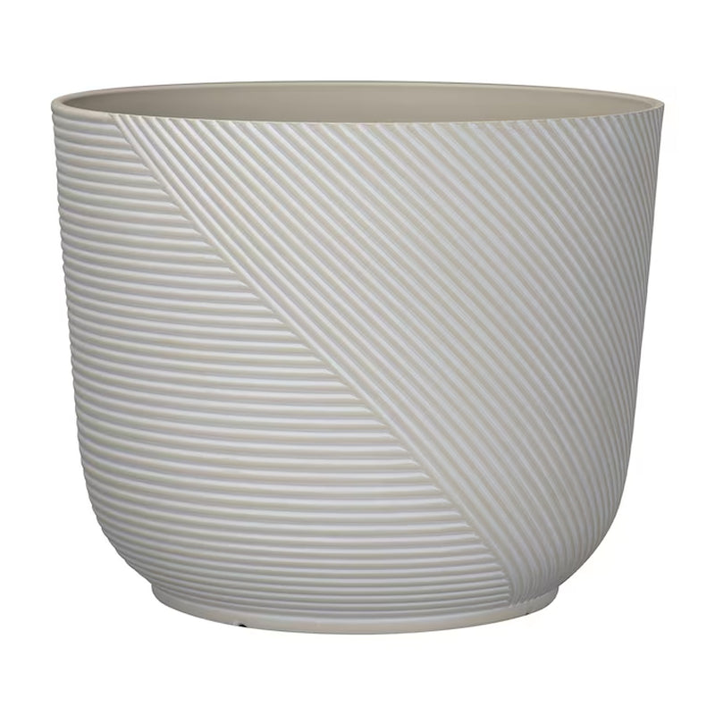round 15.16-In W X 15.16-In L White Resin Indoor/Outdoor Planter