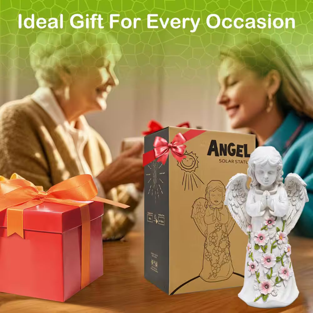 Angel Solar Outdoor Garden Decor Statues Yard Art Patio Front Lawn Ornaments Christmas Gifts for Mom Grandma Women