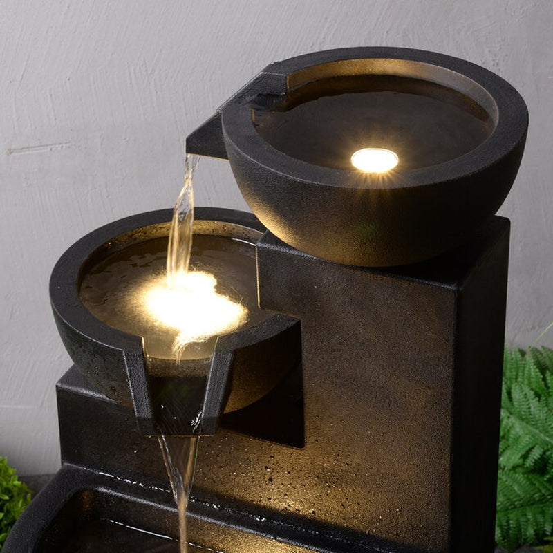 29-In H Plastic Electric Powered Tiered Outdoor Fountain Pump Included