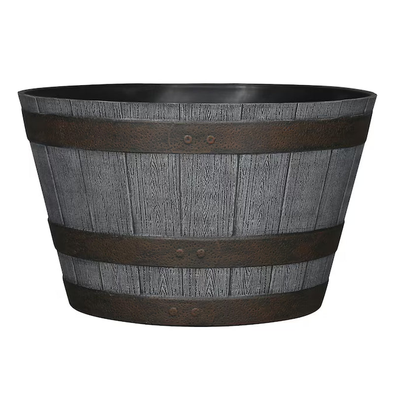 round 19.29-In W X 19.29-In L Brown Recycled Plastic Indoor/Outdoor Planter