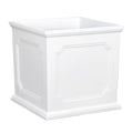Square 14.02-In W X 14.02-In L White Resin Indoor/Outdoor Self Watering Planter