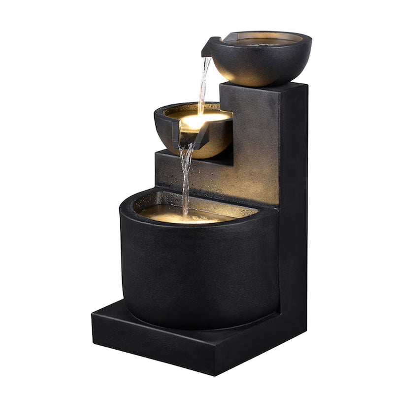 29-In H Plastic Electric Powered Tiered Outdoor Fountain Pump Included