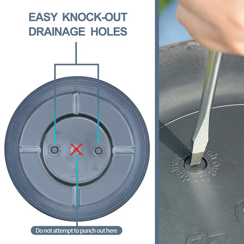 round 15.16-In W X 15.16-In L White Resin Indoor/Outdoor Planter