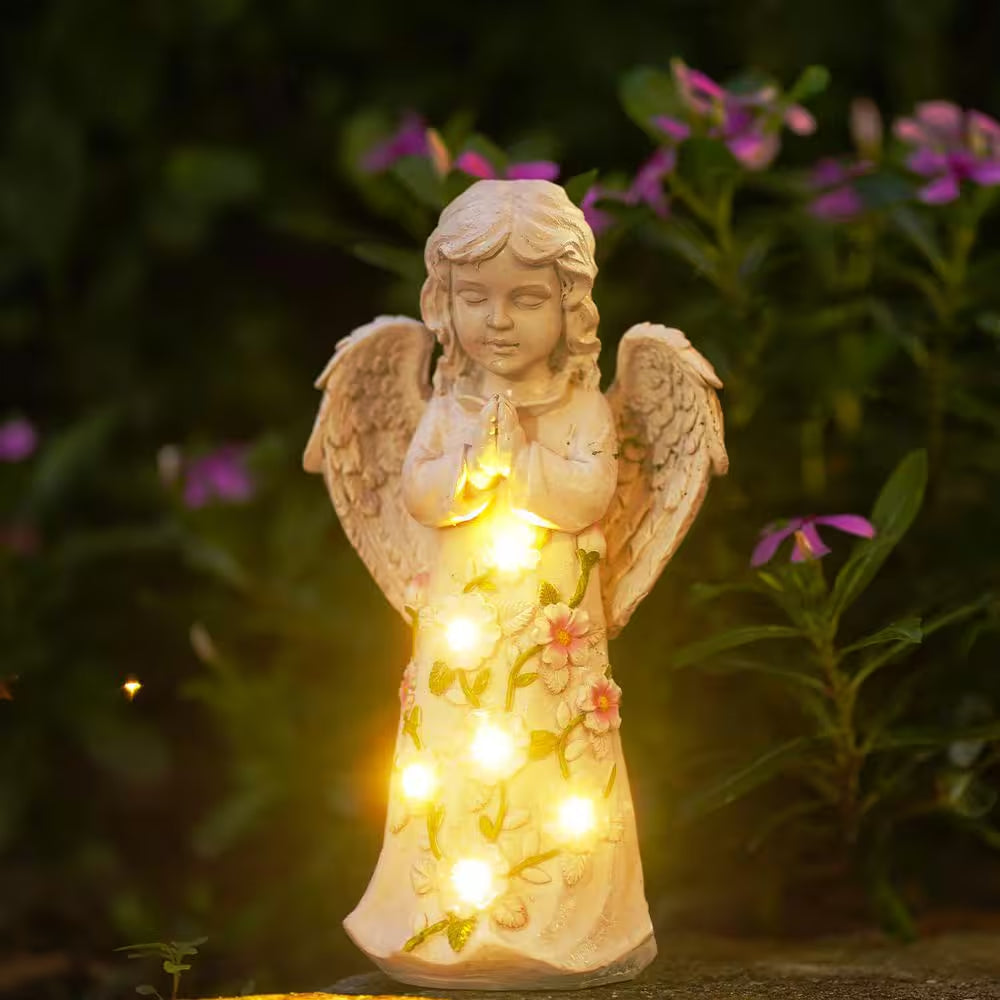 Angel Solar Outdoor Garden Decor Statues Yard Art Patio Front Lawn Ornaments Christmas Gifts for Mom Grandma Women