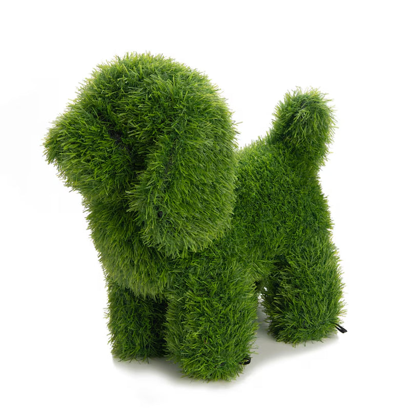 13-In H X 9.1-In W Green Dog Topiary Garden Statue