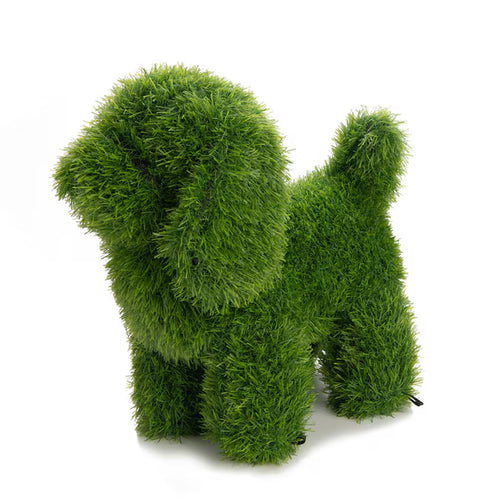 13-In H X 9.1-In W Green Dog Topiary Garden Statue
