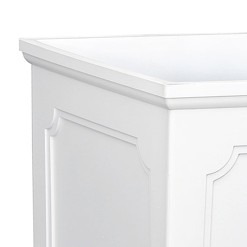 Square 14.02-In W X 14.02-In L White Resin Indoor/Outdoor Self Watering Planter