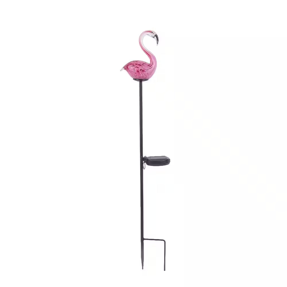 Pink Solar Flamingo Garden Stake