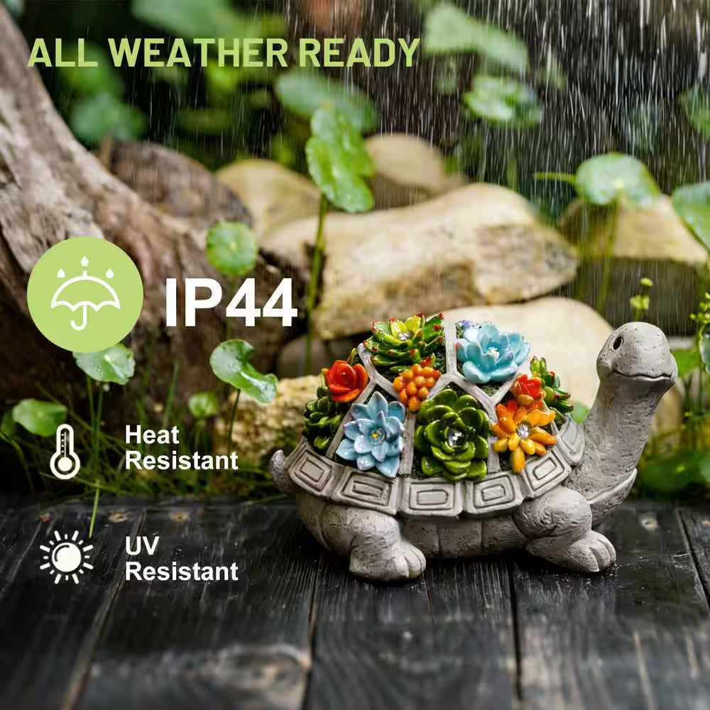 Solar Garden Outdoor Statues Turtle-Lawn Decor Patio, Yard Ornament - Christmas Birthday Gifts for Women/Mom Grandma